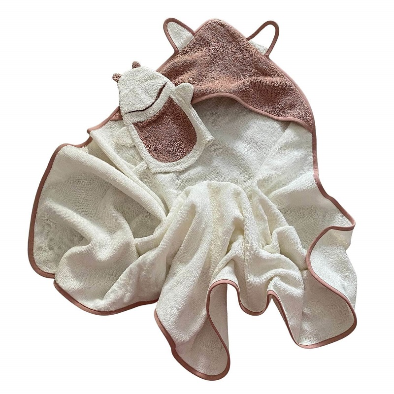 Prem dětská froté osuška s kapucí balení zelené