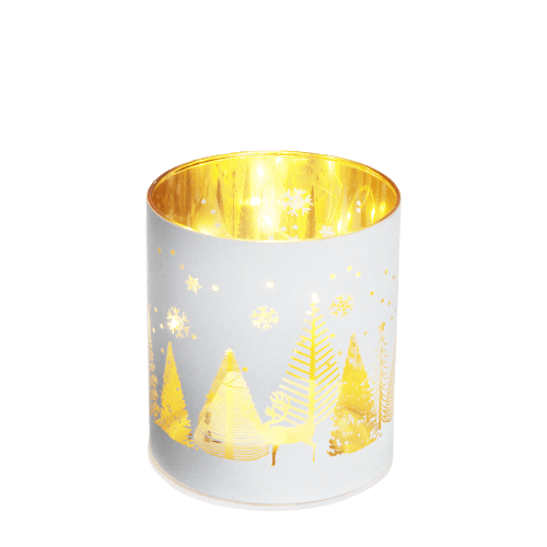 Svícen LED 10 cm bílý