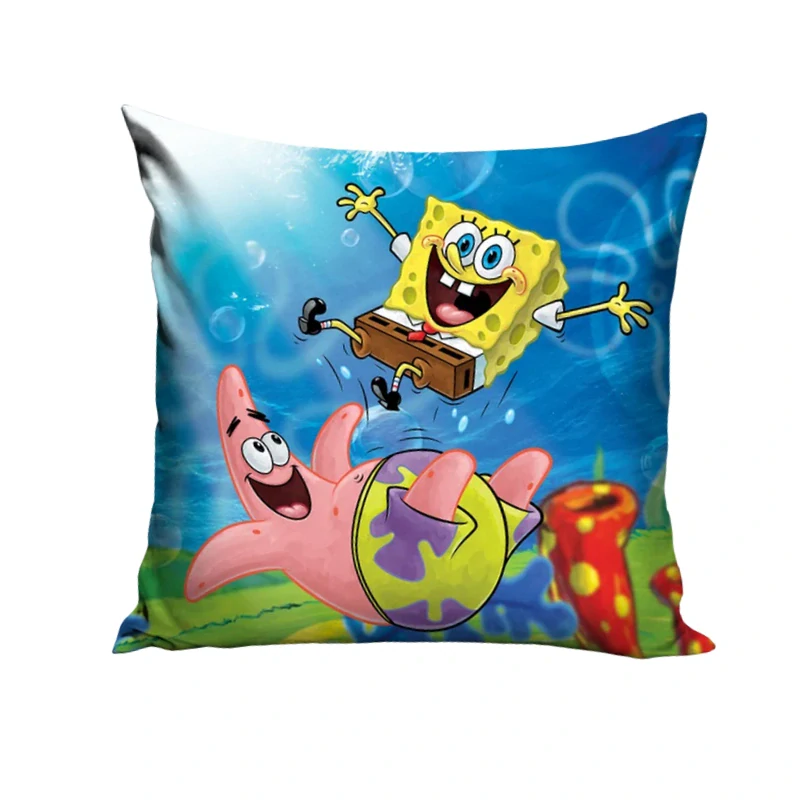 Polštářek Sponge Bob trampolína 40x40 cm