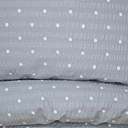 Stanex povlečení Puntík šedý krep 140x200, 70x90 cm