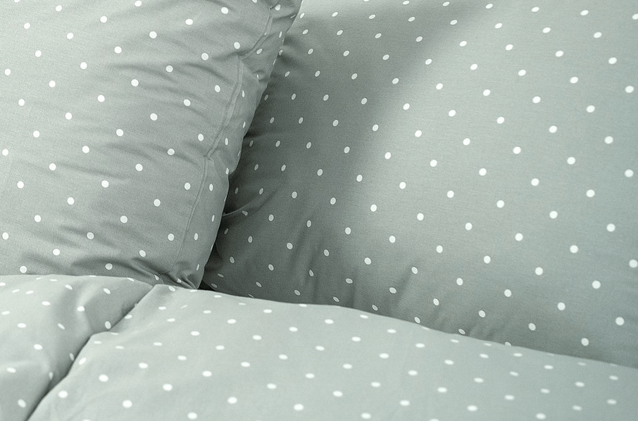 Stanex povlečení Puntík šedý bavlna 140x220, 70x90 cm