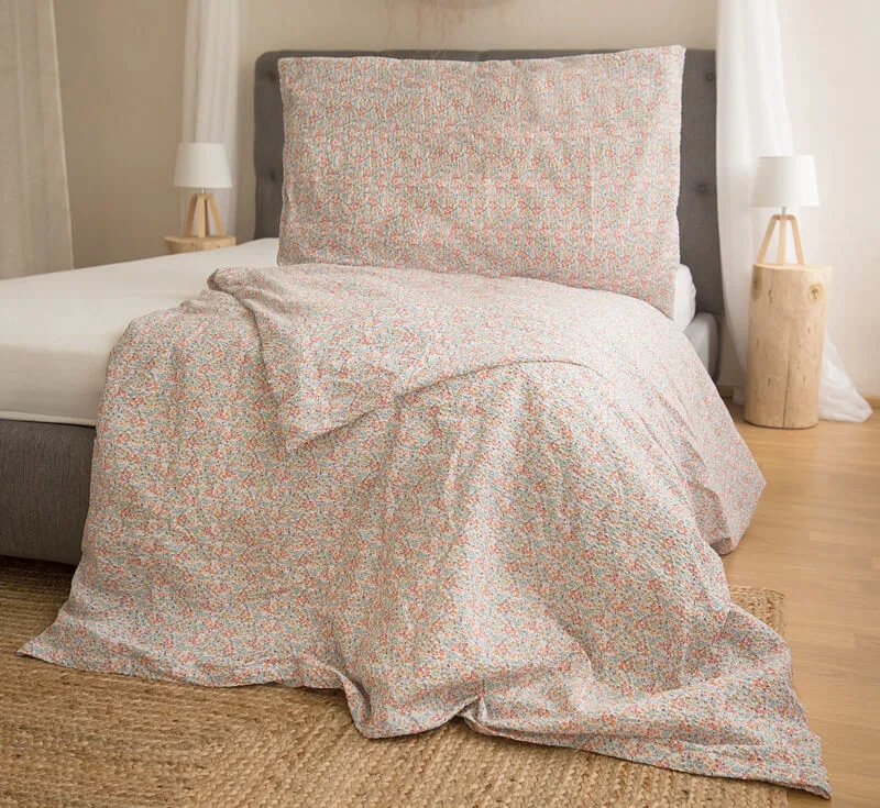 Tibex povlečení Betty oranžová krep 140x200, 70x90 cm