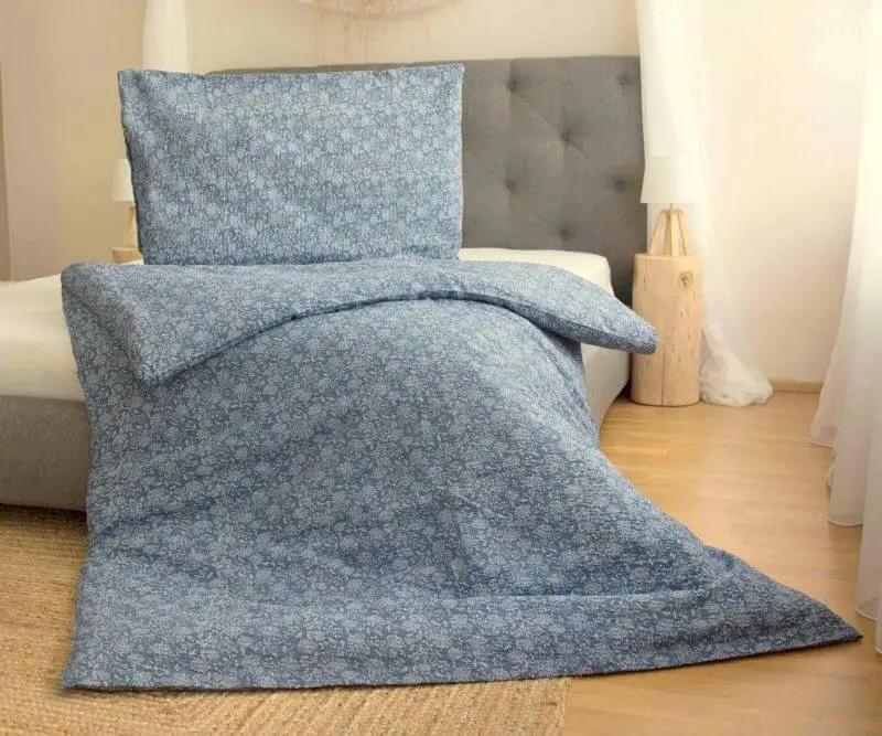 Tibex povlečení Jasmín modrý krep 140x220, 70x90 cm