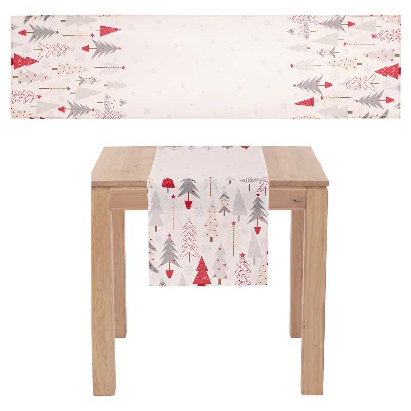 Vánoční ubrus Stromky 40x150 cm