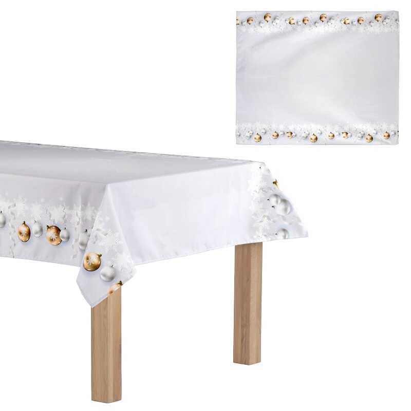 Vánoční ubrus Vánoční ozdoby 130x160 cm