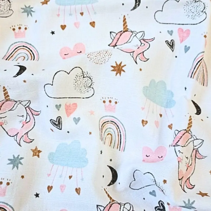 Prem bavlněná plena Trio jednorožec 70x70 cm, 3 ks