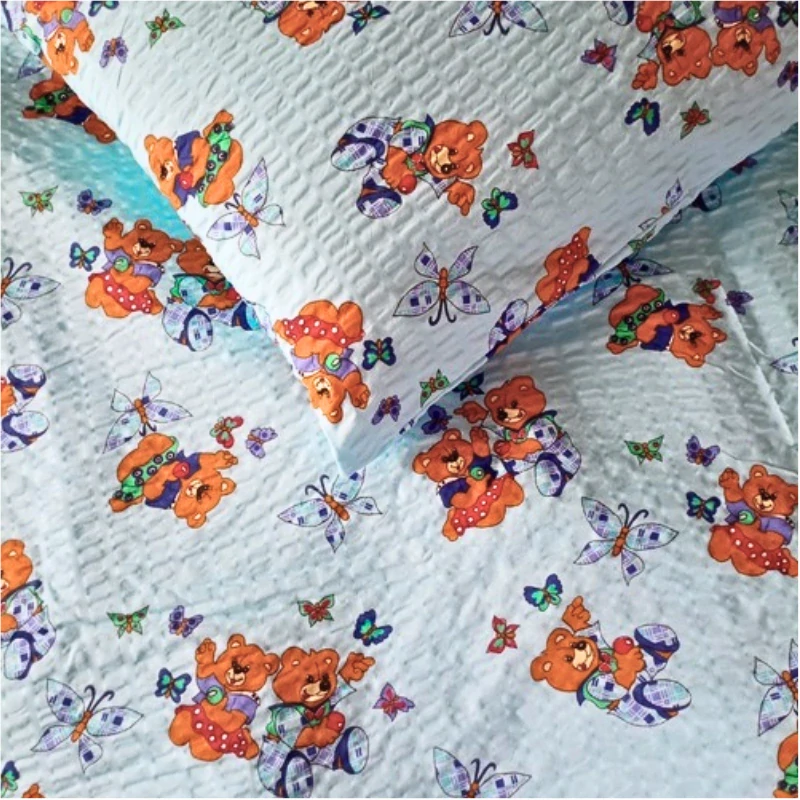 Margitex povlečení Medvídek modrý krep 90x130, 40x60 cm II.jakost