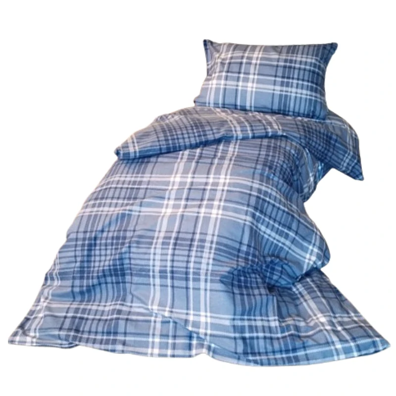 Margitex povlečení Kostka modrá flanel 140x200, 70x90 cm, II.jakost