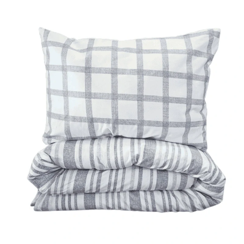 Povlečení Kostka šedá bavlna 140x220, 70x90 cm