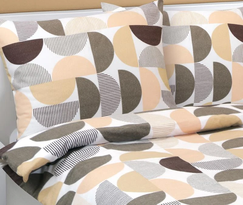 Bellatex povlečení Půlkruh flanel 140x200, 70x90 cm
