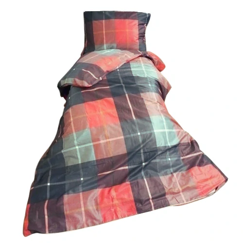 Margitex povlečení Kostka červená bavlněný satén 135x200, 80x80 cm II.jakost