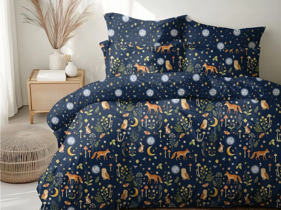 Stanex povlečení Lesní snění bavlna 140x200, 70x90 cm