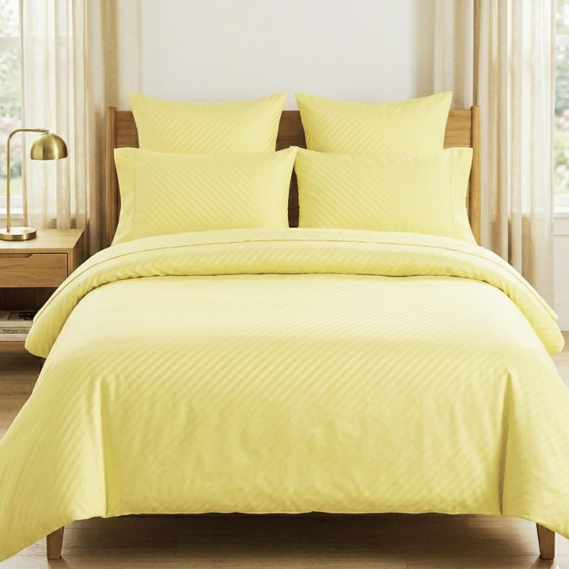 Margitex povlečení Diagonála žlutá damašek 140x200, 70x90 cm