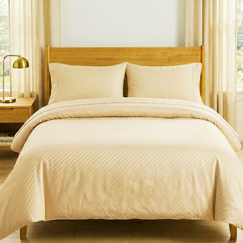 Margitex povlečení Diagonála béžová damašek 140x200, 70x90 cm