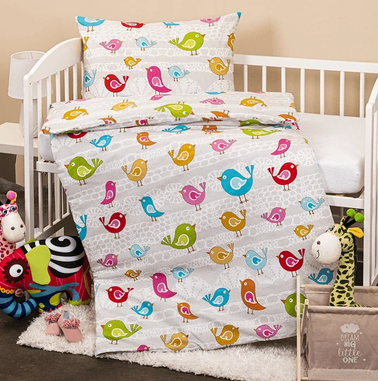 Margitex povlečení Ptáčci bavlna 90x140, 45x65 cm