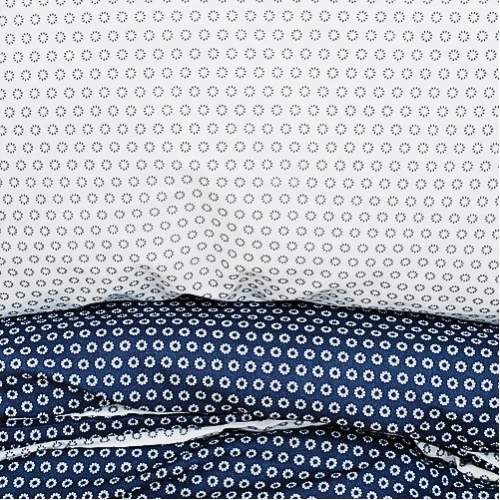 Tibex povlečení Flowers blue bavlna 140x200, 70x90 cm