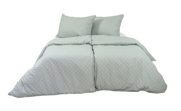 Stanex povlečení Puntík šedý krep 140x200, 70x90 cm