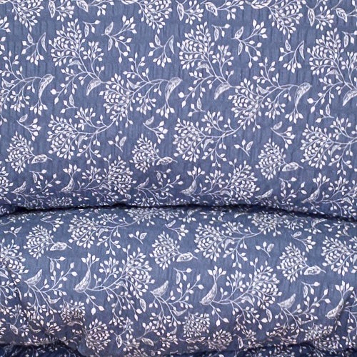 Tibex povlečení Jasmín modrý krep 140x220, 70x90 cm