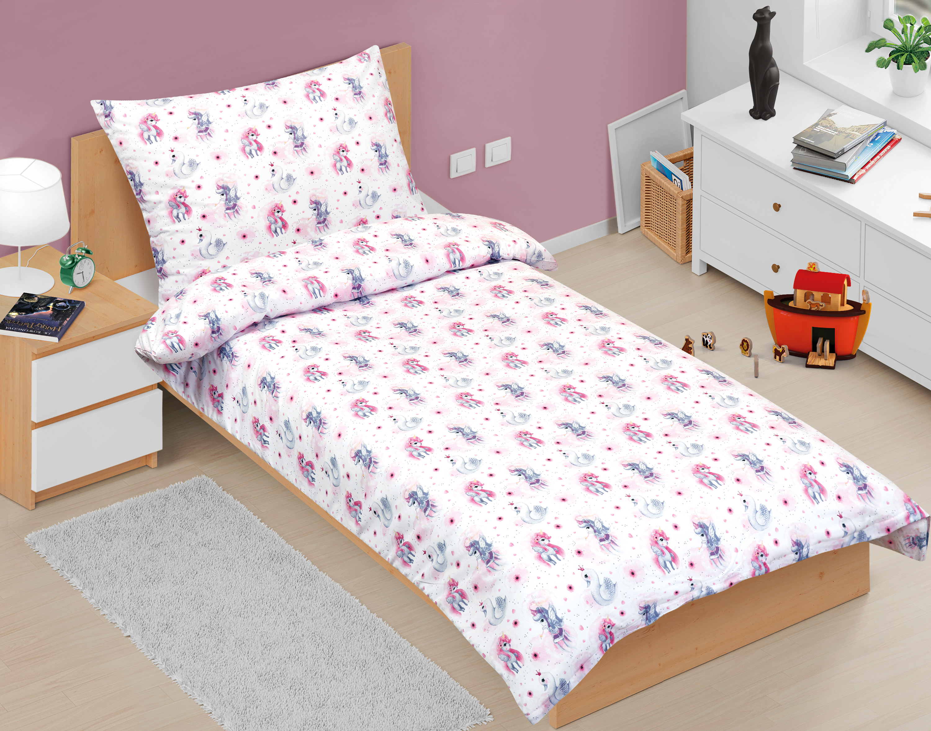 Bellatex povlečení Jednorožec bavlna 140x200, 70x90 cm