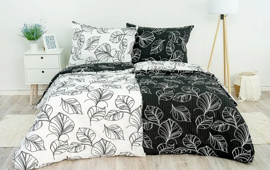 Stanex povlečení Listy krep 140x220,70x90 cm