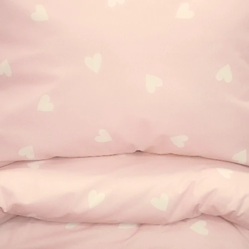 Stanex povlečení Srdce růžové bavlna 140x200, 70x90 cm