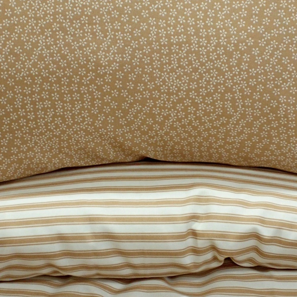 Tibex povlečení Kytička béžová bavlna 140x200, 70x90 cm