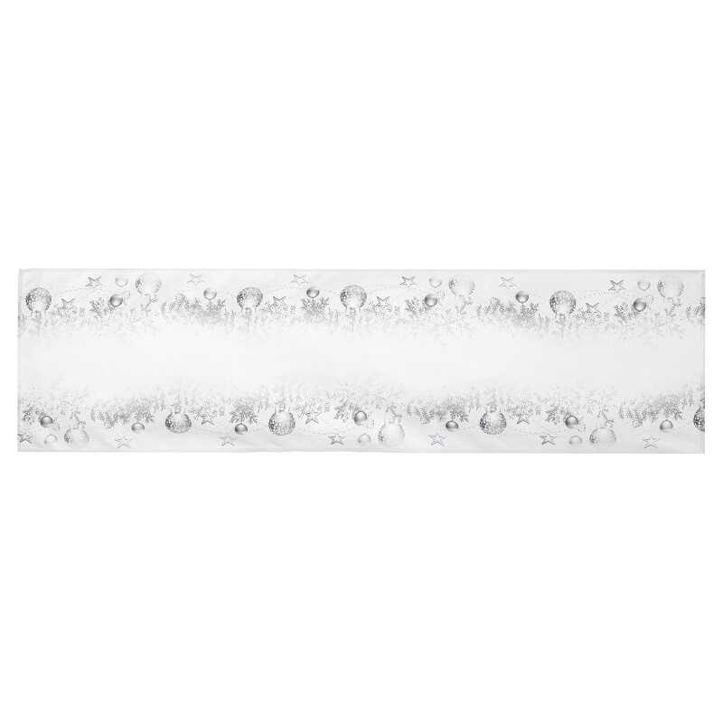 Vánoční ubrus Stříbrné koule 