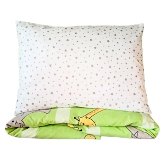 Margitex povlečení Zoo zelené bavlna 90x135, 40x60 cm