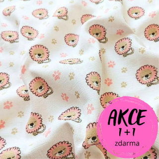 Prem plenková osuška Lvíček růžový 90x100 cm