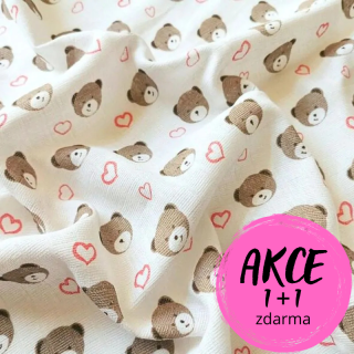 Prem plenková osuška Medvídek srdíčko růžové 90x100 cm