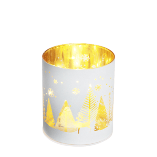Svícen LED 10 cm bílý