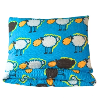 Margitex povlečení Ovce modré krep 90x130, 40x60 cm