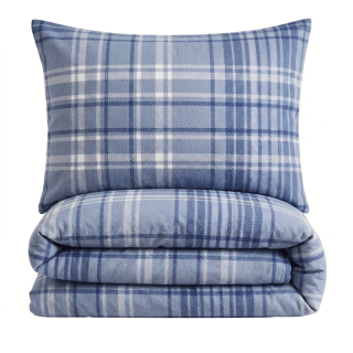 Margitex povlečení Kostka modrá flanel 140x200, 70x90 cm, II.jakost