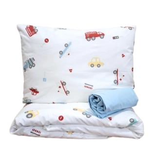 Margitex povlečení  Auta bavlna 100x135, 40x60 cm + prostěradlo