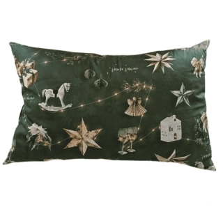 Polštářek Vánoce zelené 40x60 cm