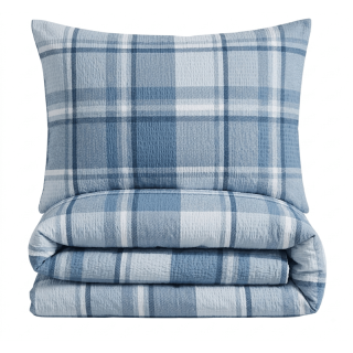 Bellatex povlečení Kostka modrá krep 140x200, 70x90 cm