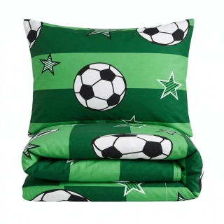 Povlečení Fotbal pruhy bavlna 140x200, 70x90 cm